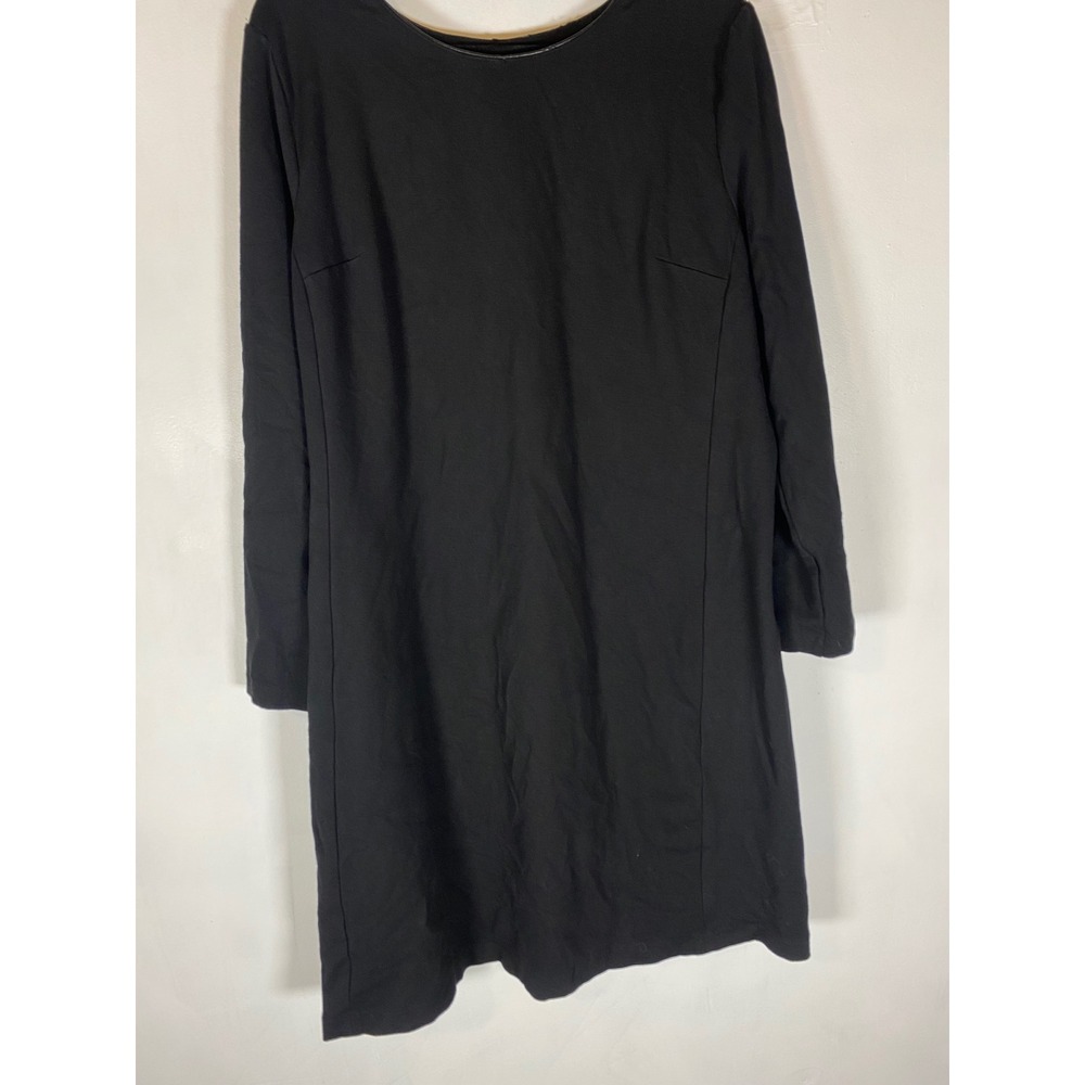 Talbots Black Sheath Dress Size 16 Long Sleeve Boat Neck Date Night Cocktail